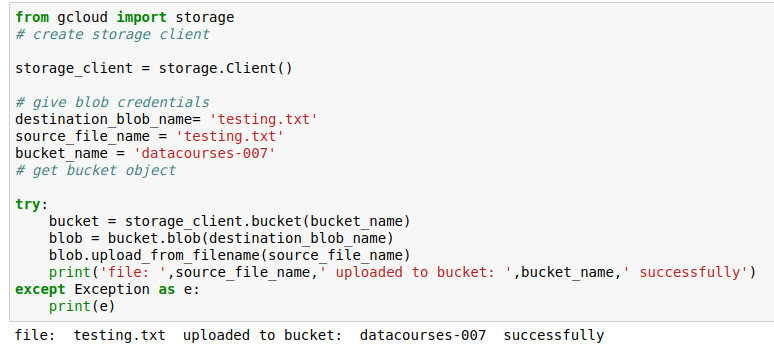 Google Cloud Storage Python