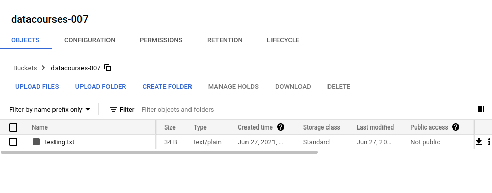 Google Cloud Storage Python