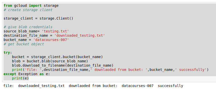 Google Cloud Storage Python