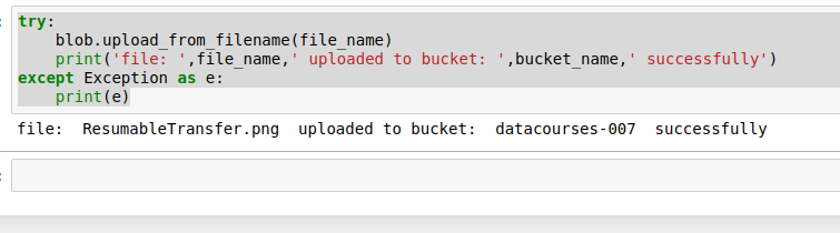 Google cloud storage server